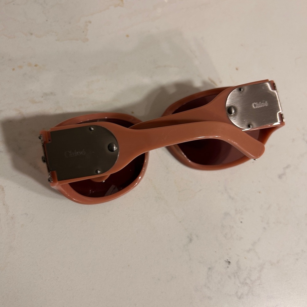 chloe oversized pink sunglasses